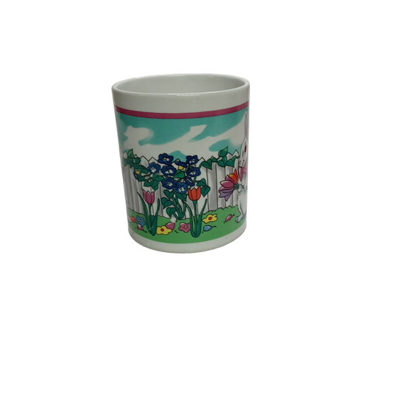 🐇 Easter Bunny Mug ☕ Vintage Spring Garden Egg Hunt Cup - Picture 4 of 11